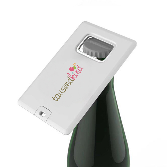 Credit card shaped pen drive with bottle opener function LWU1008
