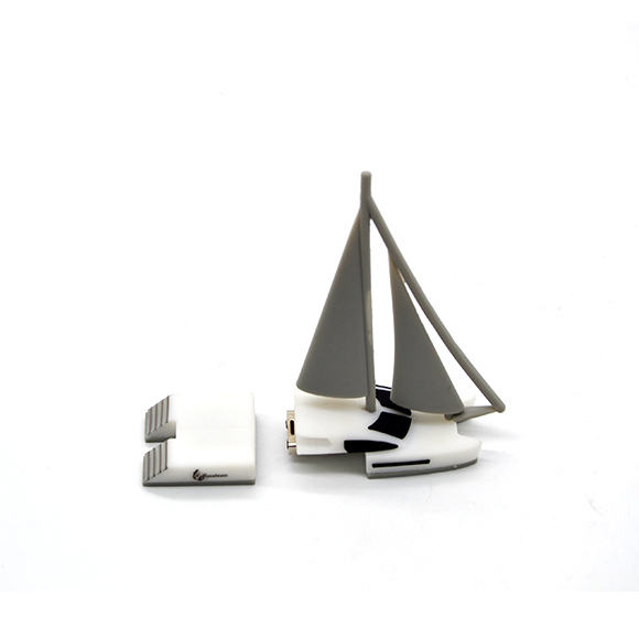 Custom PVC sailing boat shaped usb LWU-PC05