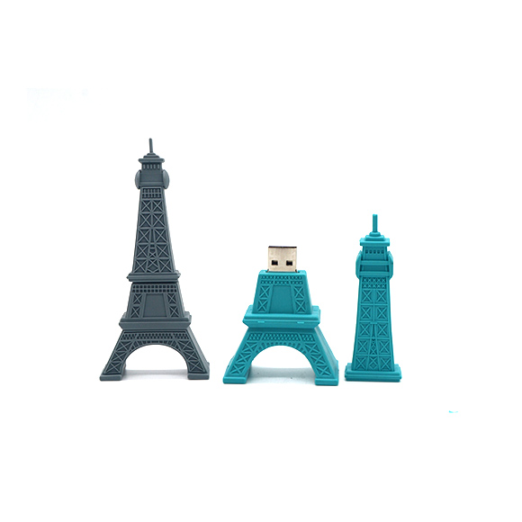 Custom PVC Eiffel Tower shaped usb pen drive LWU-PC09