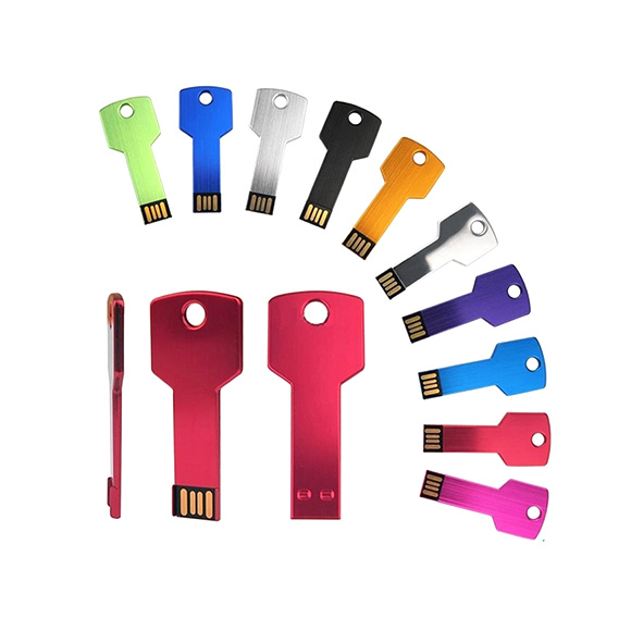Cheapest colorful metal key shaped with laser logo usb pen drive LWU253