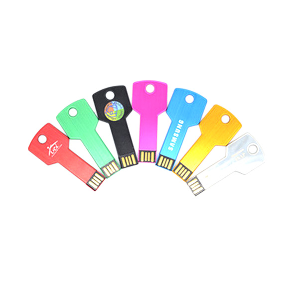 Cheapest colorful metal key shaped with laser logo usb pen drive LWU253