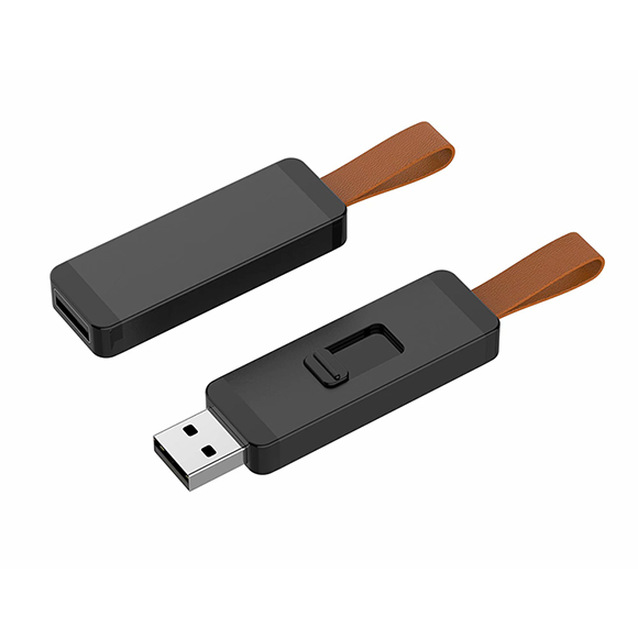Newest push & pull style usb drive with lanyard LWU1075