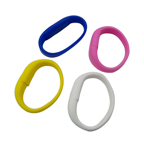 Custom logo printing wristband bracelet usb memory stick LWU140