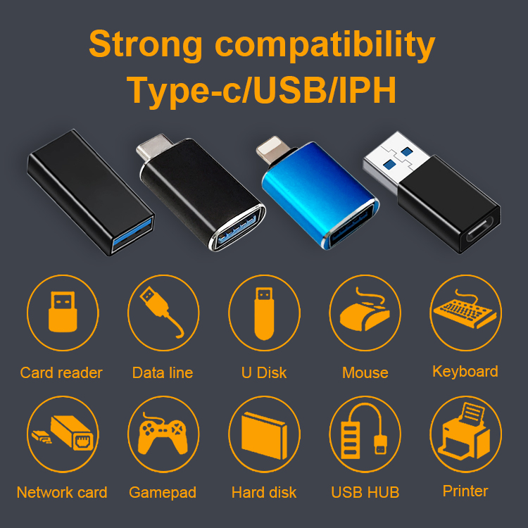 2021 newest usb3.0 usb2.0 usb male to type c female adapter LWU-AD02