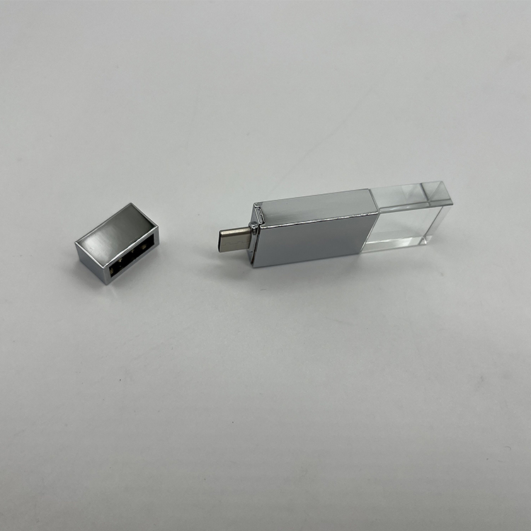 2023 latest New private mould type c crystal usb drive from Leadway LWU008