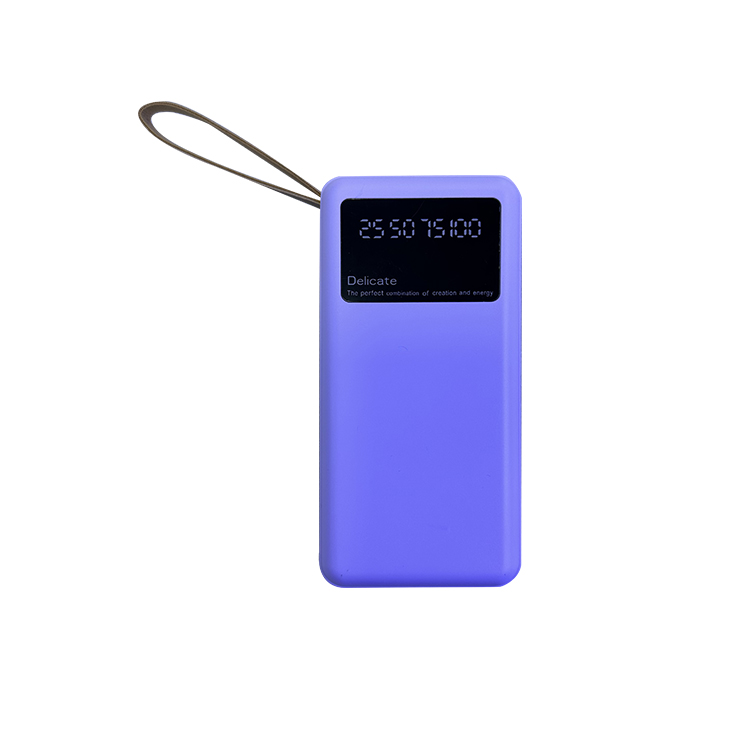 New removeable 4 in 1 cable digital display 20000mah power bank with lanyard Y155