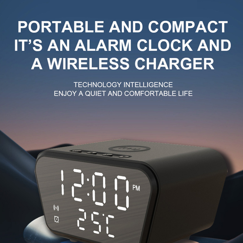 2024 New Clock Alarm Clock Temperature Display Wireless Charging L-SZ-01