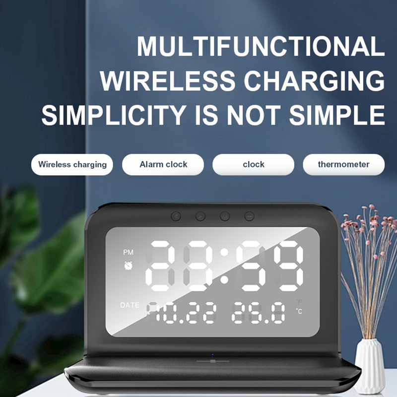 2024 New Clock Alarm Clock Temperature Display Desktop Wireless Charging L-SZ-02
