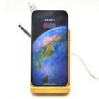 Wireless Charger - 2024 super hot eco-friendly Bamboo phone holder pen container Wireless Charger LWS-1008