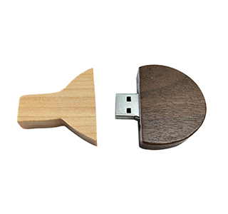 Table tennis bat shaped wooden flash drive LWU1043