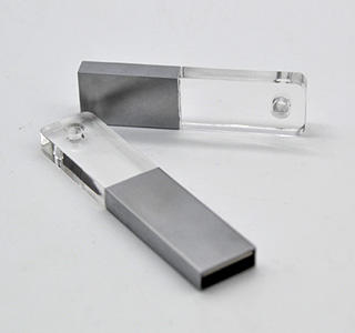 Hottest micro udp acrylic usb drive with led light LWU534