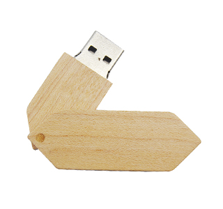 Eco-friendly Twister wooden or bamboo usb drive LWU674