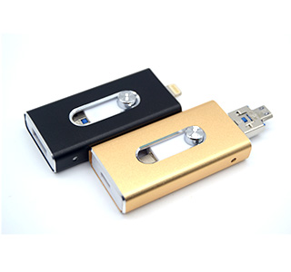 Hottest 3 in 1 mobile phone use otg usb drive for iphone LWU923