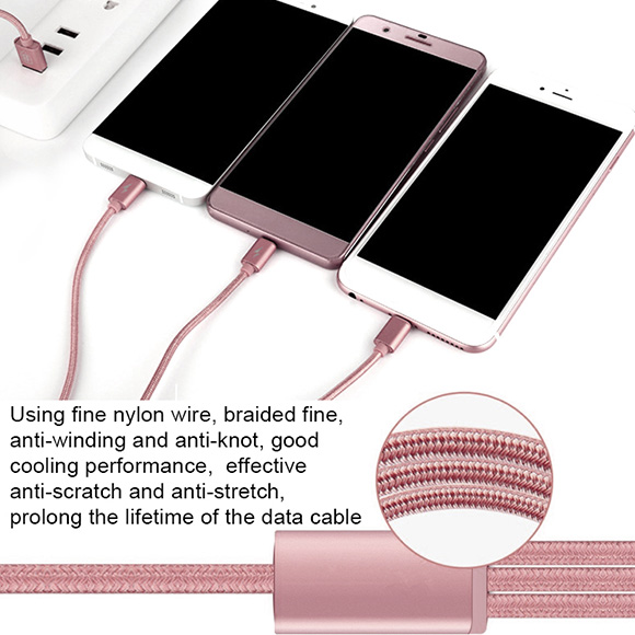 Hottest 3 in 1 braided 1.2m charging cable LWU-DC1