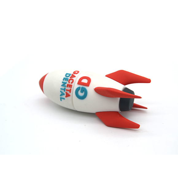 Custom PVC rocket shaped usb flash drive LWU-PC08