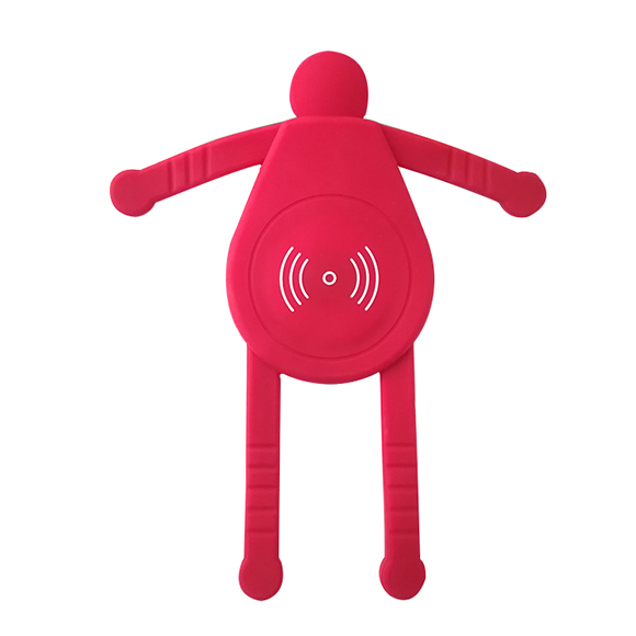 2018 new arrival silicone car holder transformable qi wireless mobile phone charger LWU-WC004