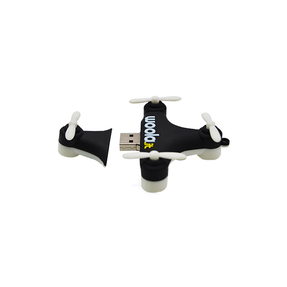 Custom drone shape PVC usb flash drive with company logo LWU924