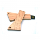 Key Shaped Usb Drives - New eco-friendly triangle wood bamboo key shaped usb pen LWU1037