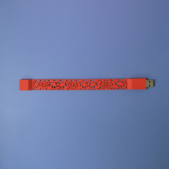 Custom PVC bracelet usb drive LWU302