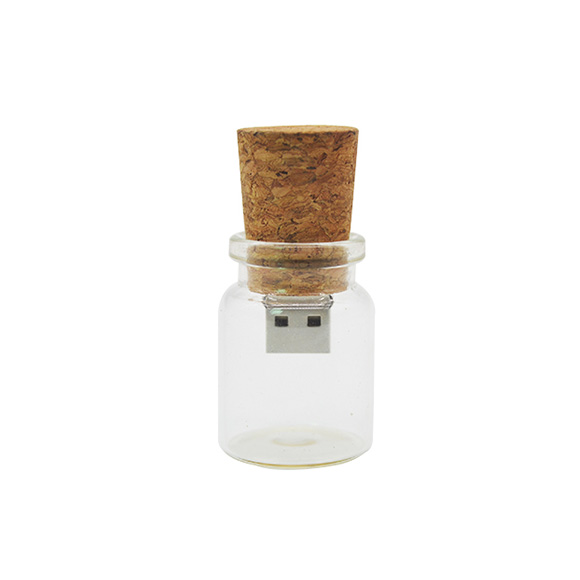 glass bottle with cork usb LWU568