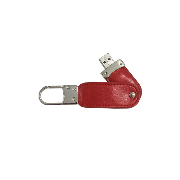 Embossed logo pu leather usb memory stick LWU375