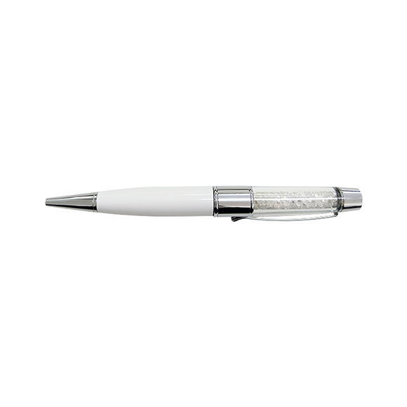 Custom logo Crystal pen shaped 8gb flash drive LWU645