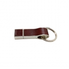Leather Usb Drives - Custom embossing logo keyring pu and real leather usb pen drive LWU821