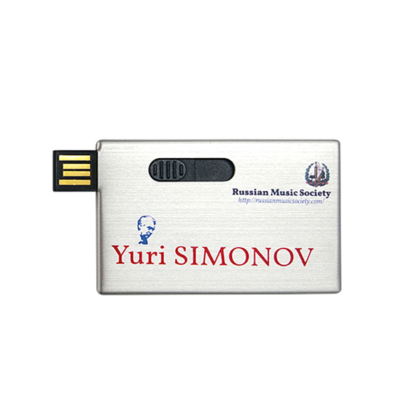 Custom full color logo printing metal usb business card LWU838