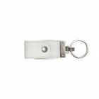 Metal Usb Drives - Embossed or stamping Cheapest leather usb flash drive keychain LWU304