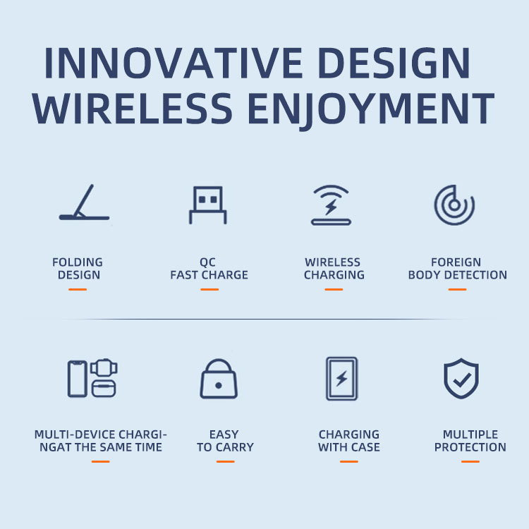 2022 new arrival private mould 4 in 1 touch night light Wireless charging for phone headset iwatch LWS-1026