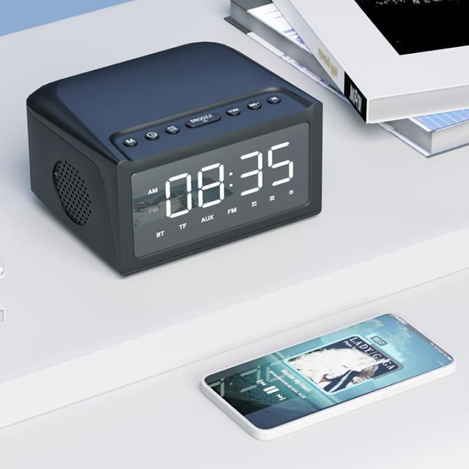 MULTIFUNCTIONAL ALARM CLOCK WIRELESS SPEAKER FOR DESKTOP