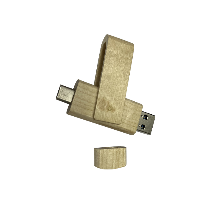 private mould totally new type c wooden usb drive LWU010