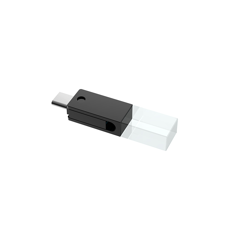  New usb c swivel crystal usb drive 128g 256g 512g 1tb LWU007