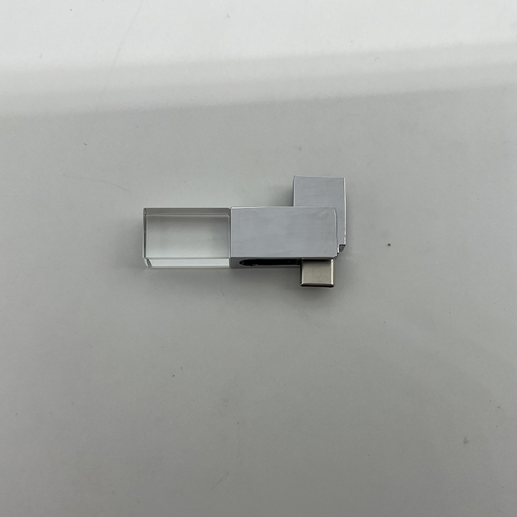  New usb c swivel crystal usb drive 128g 256g 512g 1tb LWU007