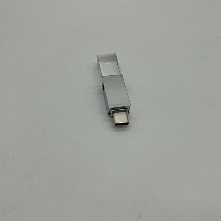  New usb c swivel crystal usb drive 128g 256g 512g 1tb LWU007