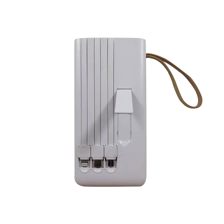 built in 3 in 1 cable phone holder 20000mah power bank with lanyard Y129