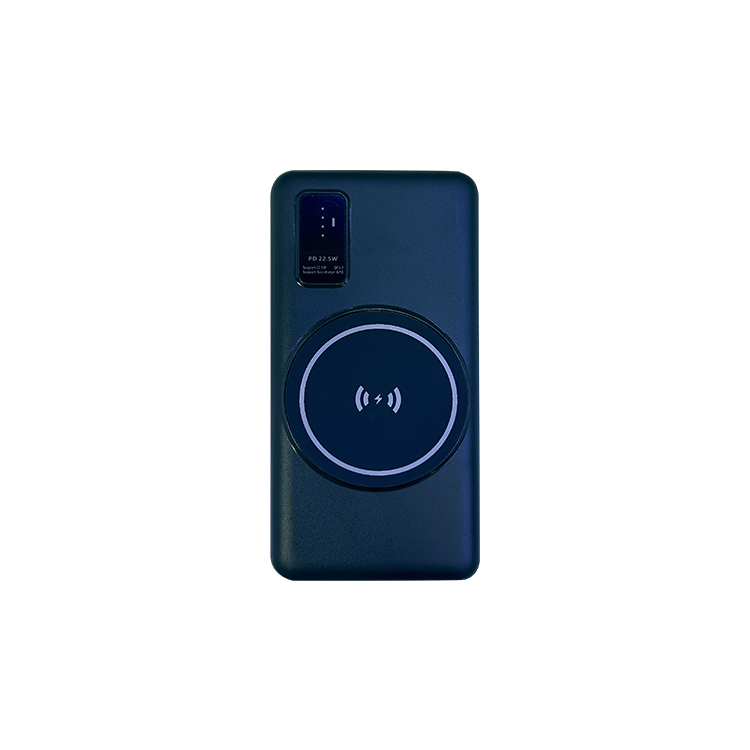 Magnetic wireless charging light display built in lighting micro usb type c cale 10000mah power bank YB-WX12
