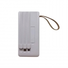 Plastic Power Bank -  New arrival built in 3 in 1 cable phone holder 20000mah power bank with lanyard Y129