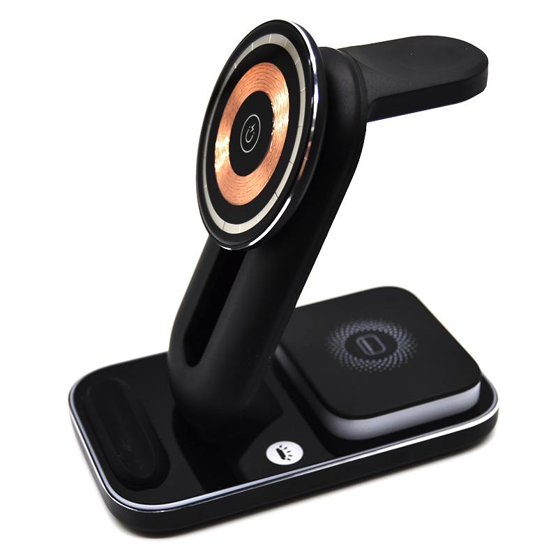 PUNK STYLE 3 IN 1 MAGNETIC WIRELESS CHARGER WITH LED LIGHT LWS-010