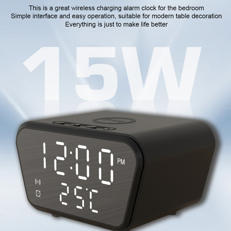 2024 New Clock Alarm Clock Temperature Display Wireless Charging L-SZ-01