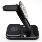 Wireless Charger - 2024 New PUNK STYLE 3 IN 1 MAGNETIC WIRELESS CHARGER WITH LED LIGHT LWS-010