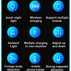 Wireless Charger - 2024 New PUNK STYLE 3 IN 1 MAGNETIC WIRELESS CHARGER WITH LED LIGHT LWS-010