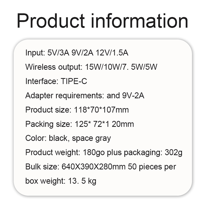 2024 New PUNK STYLE 3 IN 1 MAGNETIC WIRELESS CHARGER WITH LED LIGHT LWS-010