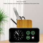 Wireless Charger - 2024 super hot eco-friendly Bamboo phone holder pen container Wireless Charger LWS-1008