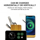 Wireless Charger - 2024 super hot eco-friendly Bamboo phone holder pen container Wireless Charger LWS-1008