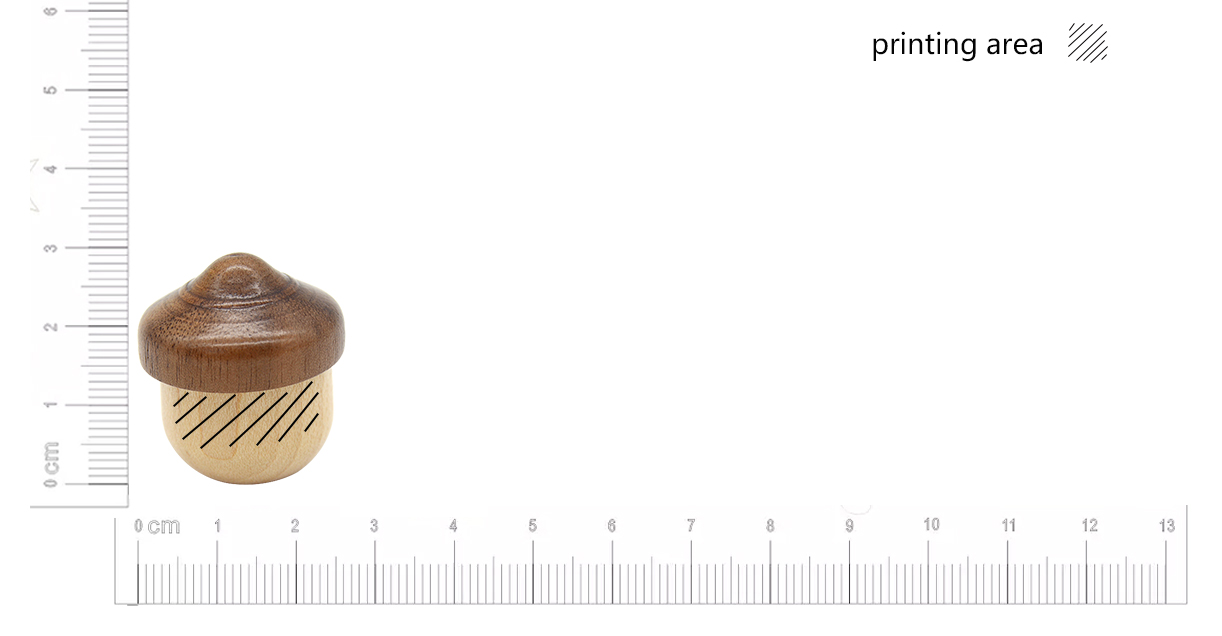 hazelnut shaped wooden usb storage device LWU1013