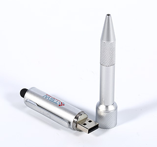 Hottest metal pen shaped usb pen drive with touch pen function LWU245