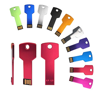 Cheapest colorful metal key shaped with laser logo usb pen drive LWU253
