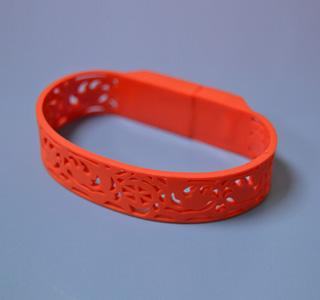 Custom unique PVC bracelet usb drive LWU302