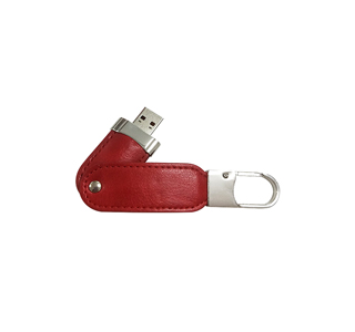 Embossed logo pu leather usb memory stick LWU375